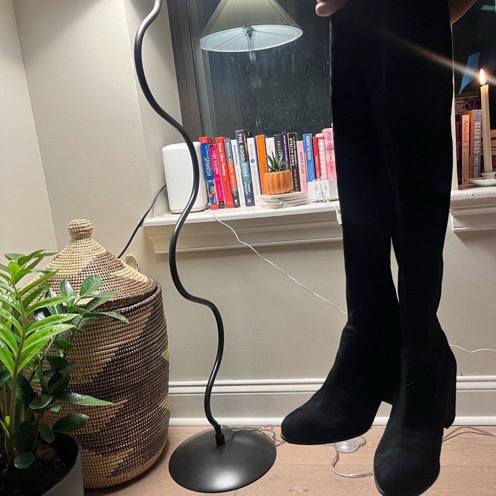 Black suede over the knees Stuart Weitzman boots.